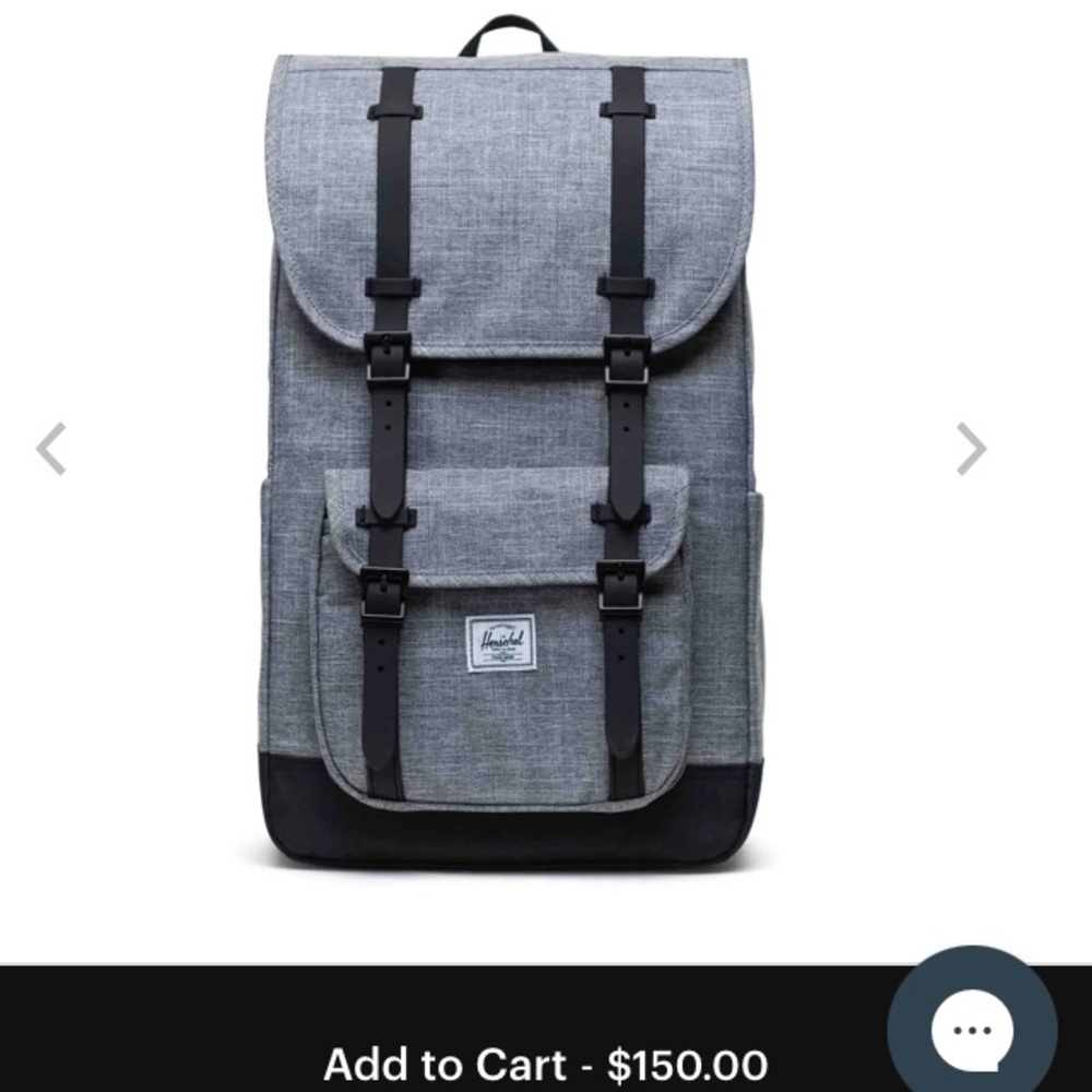 Herschel Supply Company Black and Gray Backpack